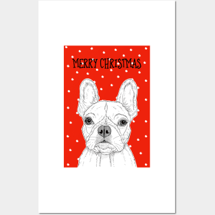 French Bulldog Christmas Greeting Posters and Art